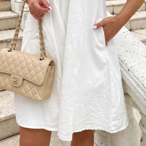 SOPHIE THE LABEL !!WHITE DENIM DRESS WITH TIE DETAIL. Quality!!! M - Picture 7 of 7